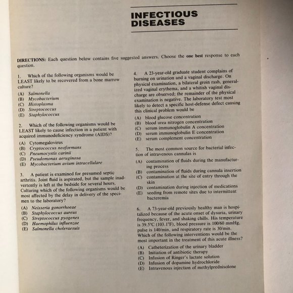 Harrison's Principles of Internal Medicine: 11th Edition PreTest Self-Assessment - Picture 6 of 16
